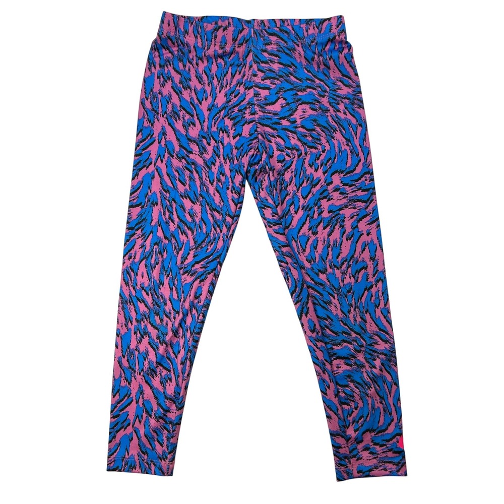 Nike Dri-FIT Kids Leggings Activewear Blue Pink Animal Print Wild‎ Lightweight